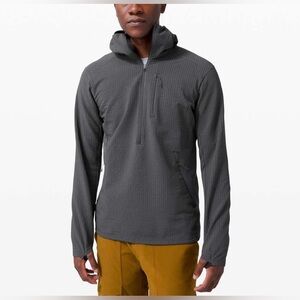 2020 Lululemon Cold Terrain 3/4 Zip Hoodie Graphite Grey Trail Running Jacket XL
